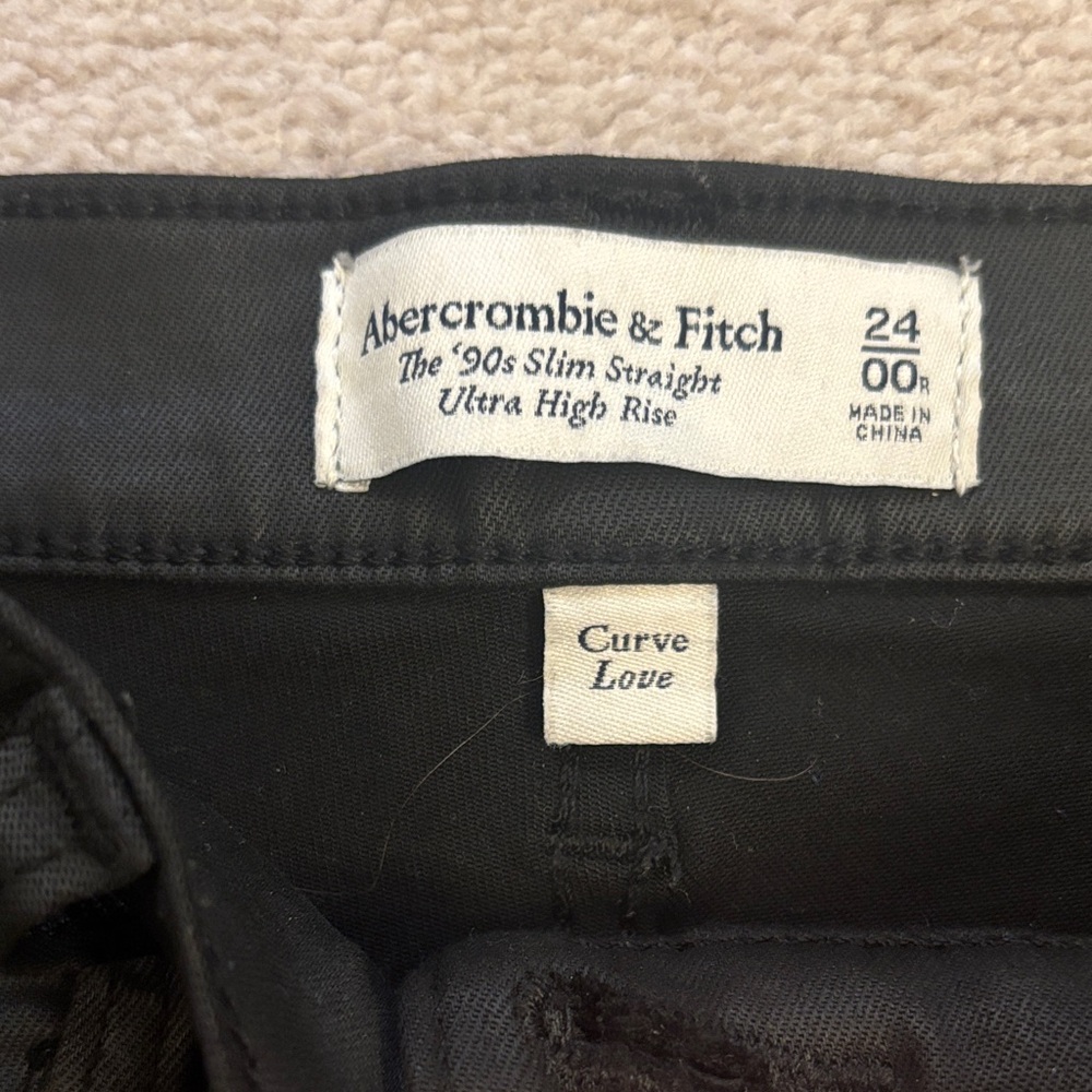 Abercrombie Curve Love 90s Slim Straight Pant Ultra High Rise - Picture 3 of 4